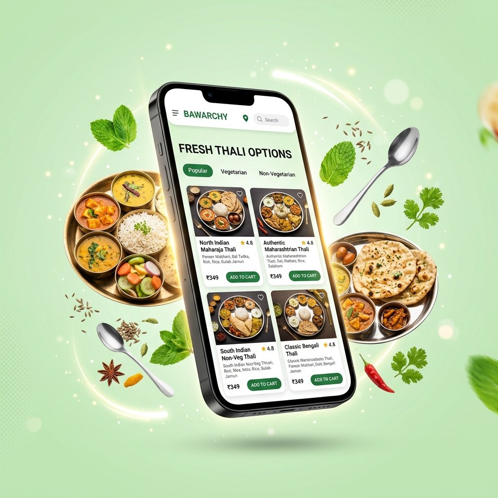 Bawarchy Mobile App Mockup